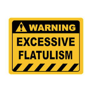 Funny Human Warning Label Excessive Flatulism T-Shirt