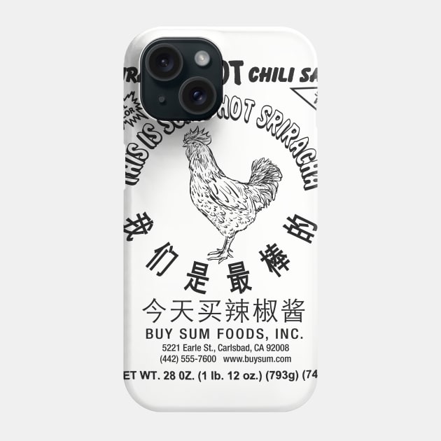 Sriracha Spicy Chili Rooster Phone Case by Alema Art
