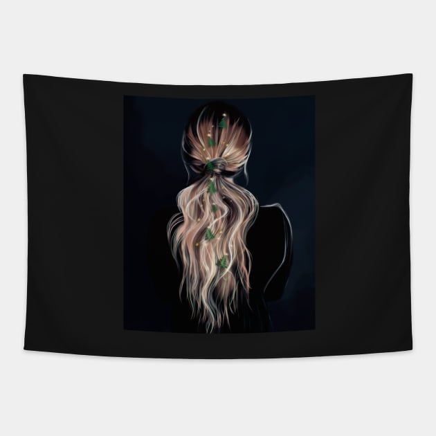 Christmas Hairstyle Tapestry by xsaxsandra