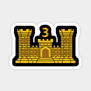 3rd Engineer Battalion w Number wo Txt Magnet