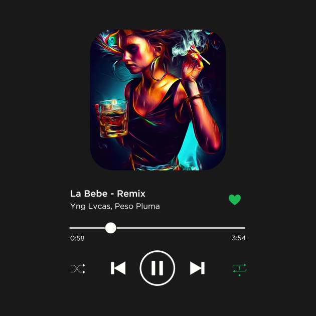 La Bebe - Remix, Yng Lvcas, Peso Pluma, Music Playing On Loop, Alternative Album Cover by SongifyIt