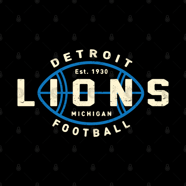 Vintage Detroit Lions 2 by Buck Tee by Buck Tee