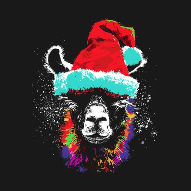 Santa Alpaca Llama by podtuts