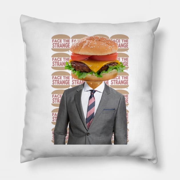 Burgerman Pillow by FaceTheStrange