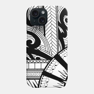 Pacific Island Pattern 4 - Black Phone Case