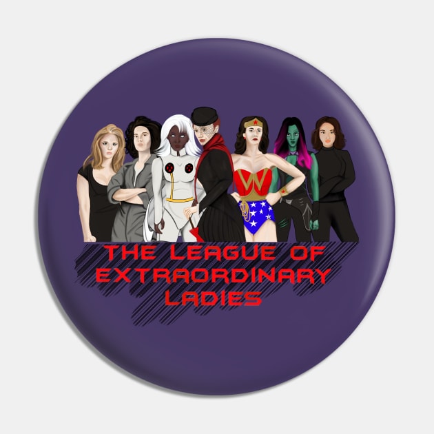 League of Extraordinary Ladies Pin by KataMartArt