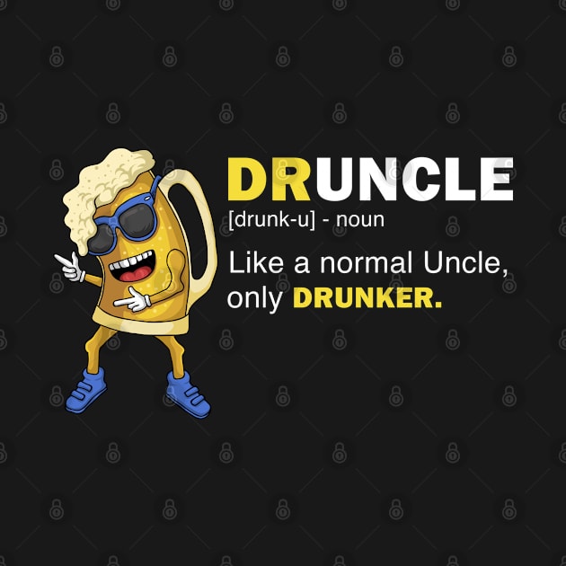 Druncle Cartoon Funny Drunk Uncle Definition by USProudness