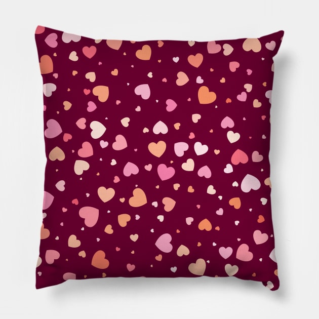 Million Hearts - All Over Print Hearts Pillow by MADesigns