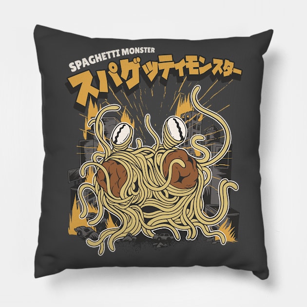 Spaghetti Monster attacks Pillow by Hmus