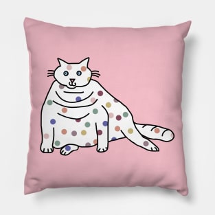 Spotty Chonk Cat in Balance Pillow