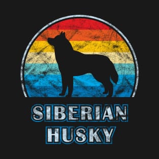 Siberian Husky Vintage Design Dog T-Shirt