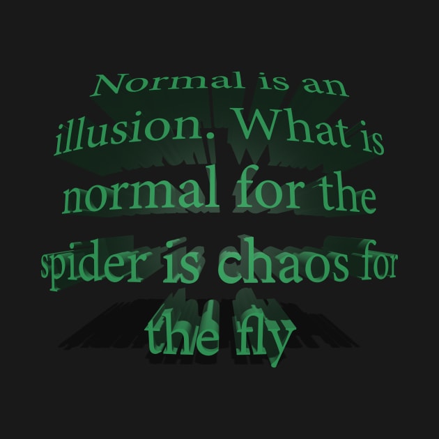 Normal is an illusion. What is normal for the spider is chaos for the fly by tommysphotos