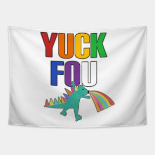 Yuck fou rainbow dinosaur Tapestry