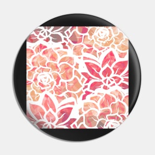 Succulent Mash-up - Pink Hues - Digitally Illustrated Flower Pattern for Home Decor, Clothing Fabric, Curtains, Bedding, Pillows, Upholstery, Phone Cases and Stationary Pin