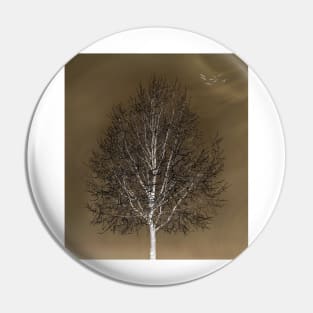 Winter Tree In Muted Tones Pin