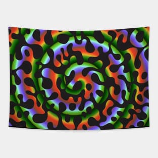 Psychedelic Black Camo Tapestry