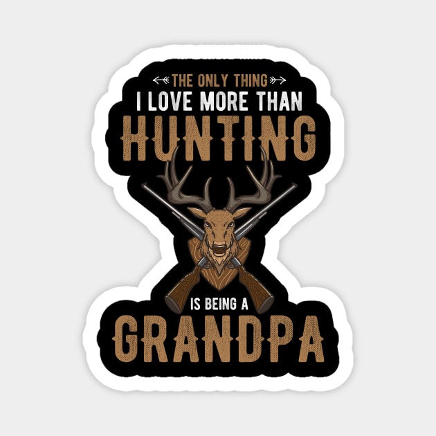 Deer Hunting Grandpa Hunter Gift Idea Magnet by MGO Design