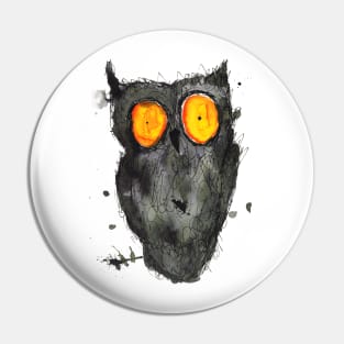 Scary owl Pin