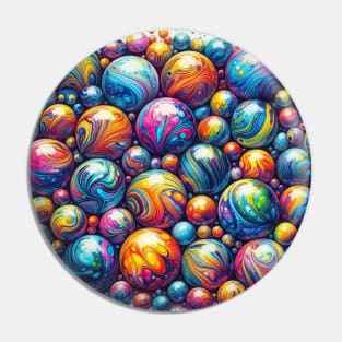 Psychedelic looking abstract illustration of balls Pin