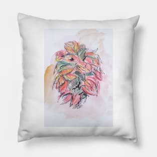 Colored Pencil Flowers Pillow