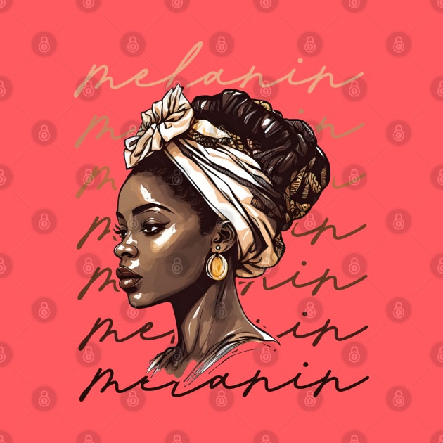 Melanin - Black Girl Art by Lunarix Designs