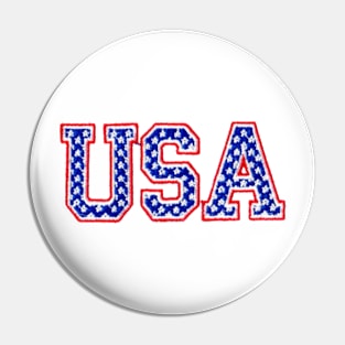 USA Embroidered Font Pin