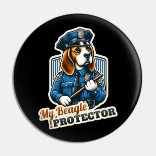 Beagle Police Pin