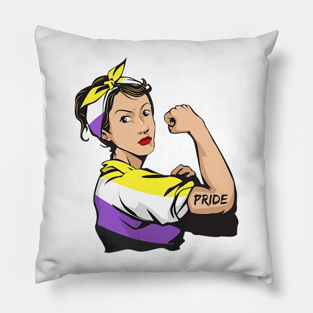 non-binary pride mom lgbt awaness Pillow by Dianeursusla Clothes