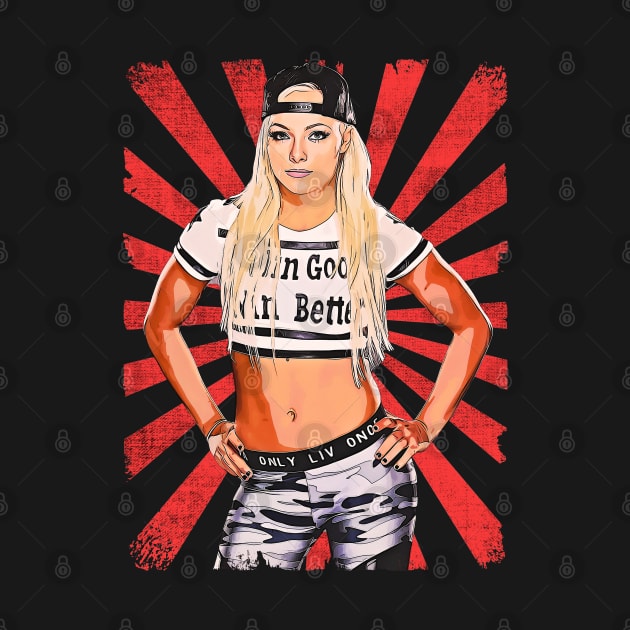 Liv Morgan Wrestling Vintage Fan Art by Sakonipopart