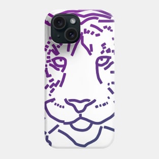 Blue Tiger Face Phone Case