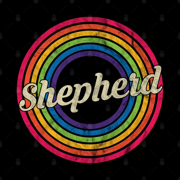 Shepherd - Retro Rainbow Faded-Style by MaydenArt