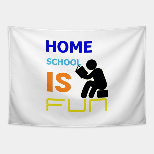 Home School Is Fun Tapestry by Proway Design