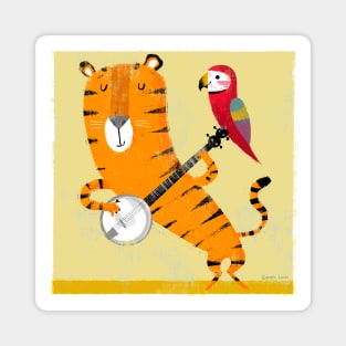 Tiger and Parrot Magnet