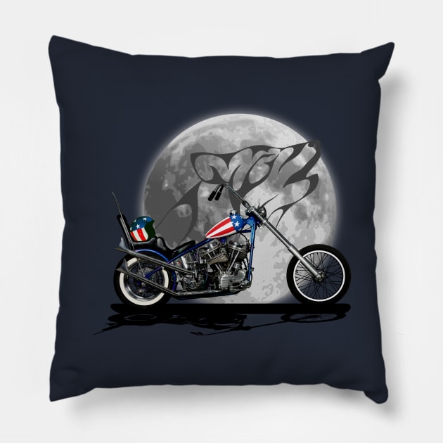 Freedom Motorcycle Rider Pillow by MotorManiac