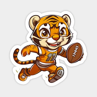 Cute Baby Tiger American Football Magnet