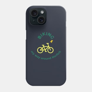 Biking my way around Norfolk Phone Case