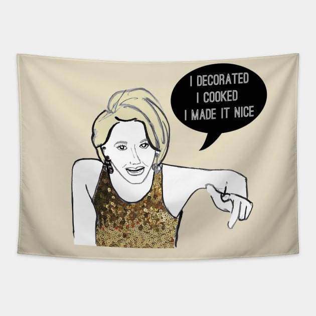 I made it nice Tapestry by Katsillustration