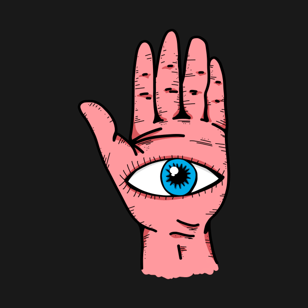 Eye In Hand Magic Symbols Hamsa Evil Eye by Foxxy Merch