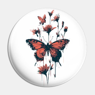 Butterfly metamorphosis into flower Pin