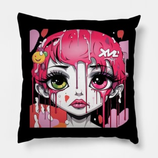 Sad Anime Girl Pillow