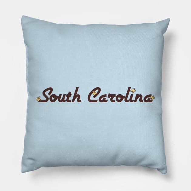 South Carolina Yellow Jessamine Pillow by LochNestFarm