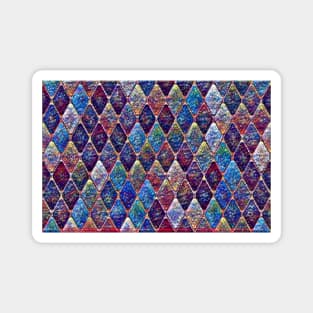 Multicoloured Diamond Scale Pattern Magnet