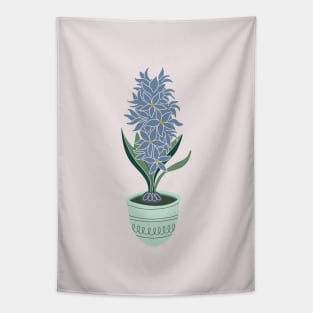 Hyacinth grows from a bulb in flowerpot Tapestry