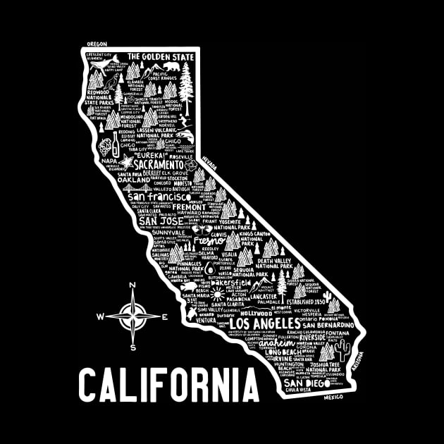 California Map by Whereabouts Shop