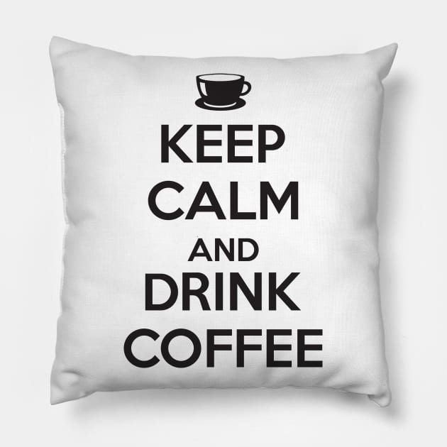 Keep calm and drink coffee Pillow by nektarinchen