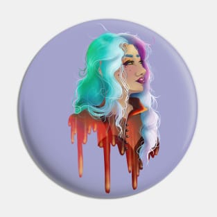 Drippy Dreamy Portrait Pin