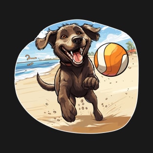 Dog playing beach volleyball T-Shirt