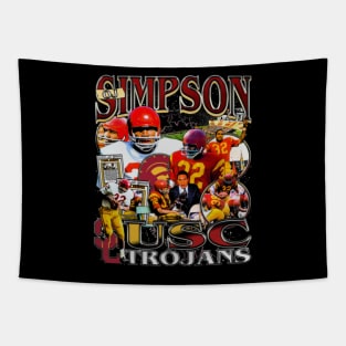 OJ Simpson College Vintage Bootleg By_Libarscal_ Tapestry