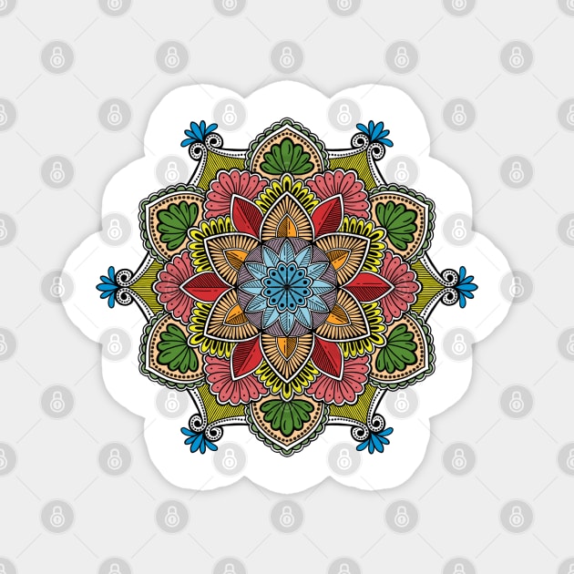 80's Pop Art Mandala Magnet by Shine Design Blossom
