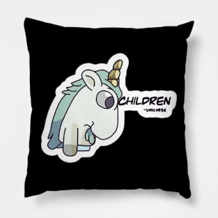 unicorn funny bluey Pillow